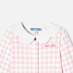Pyjama|Pyjama-Jacadi Pyjama bébé fille imprimé Vichy - BLANC/ROSE