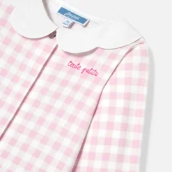 Pyjama|Pyjama-Jacadi Pyjama bébé fille imprimé Vichy - BLANC/ROSE
