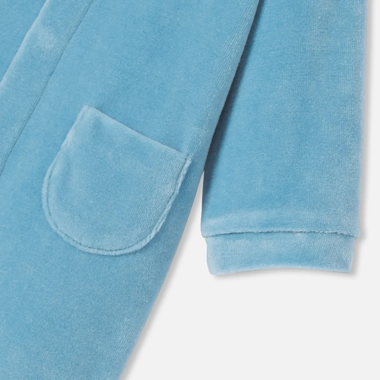 Pyjama|Pyjama-Jacadi Pyjama bébé garçon en velours - BLEU DEAU