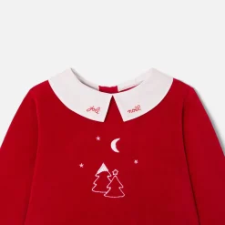 Pyjama|Pyjama-Jacadi Pyjama de Noël bébé garçon en velours - ROUGE PAVOT