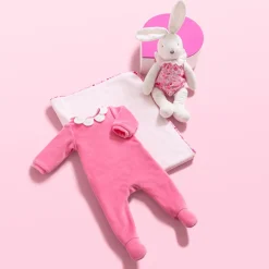 Pyjama|Pyjama-Jacadi Pyjama en velours bébé fille - ROSE THE