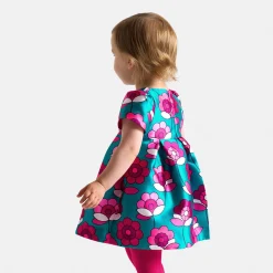 Robe-Jacadi Robe bébé fille en satin - lore BLEU/MULTICO