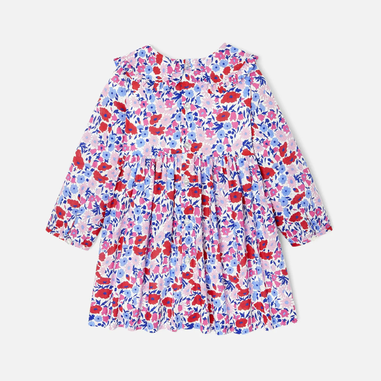 Robe-Jacadi Robe bébé fille en tissu Liberty - lore BLANC/MULTICO