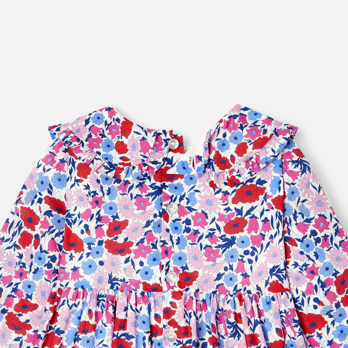 Robe-Jacadi Robe bébé fille en tissu Liberty - lore BLANC/MULTICO