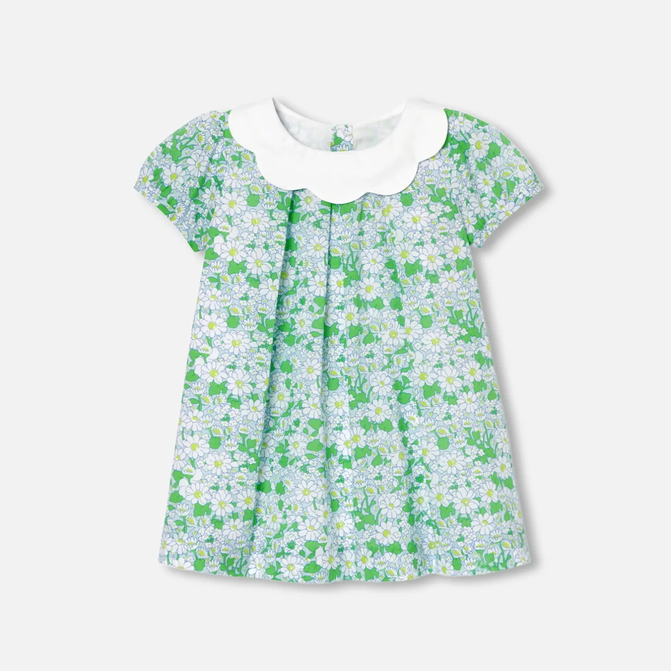 Robe-Jacadi Robe bébé fille en Tissu Liberty - lore BLANC/MULTICO
