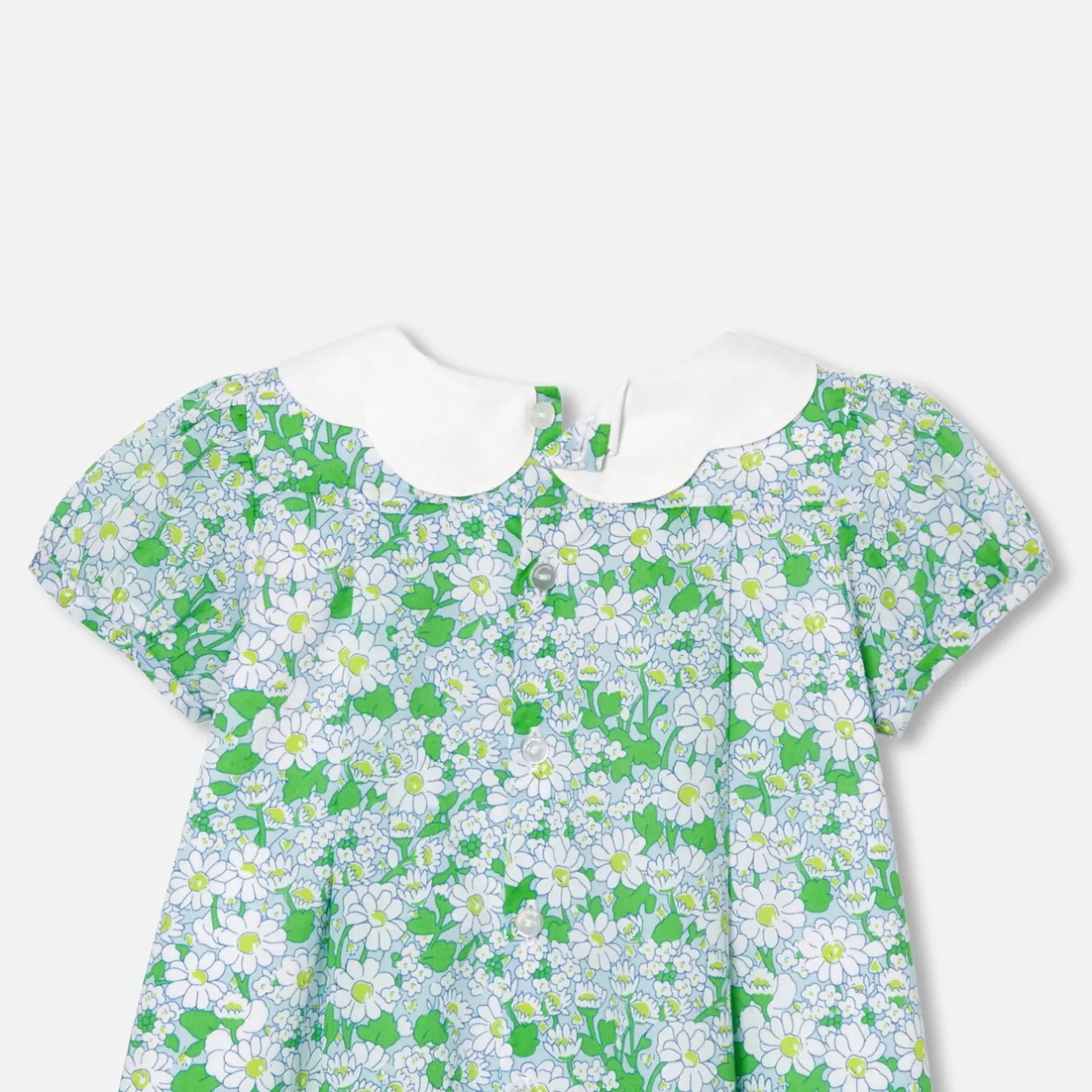 Robe-Jacadi Robe bébé fille en Tissu Liberty - lore BLANC/MULTICO