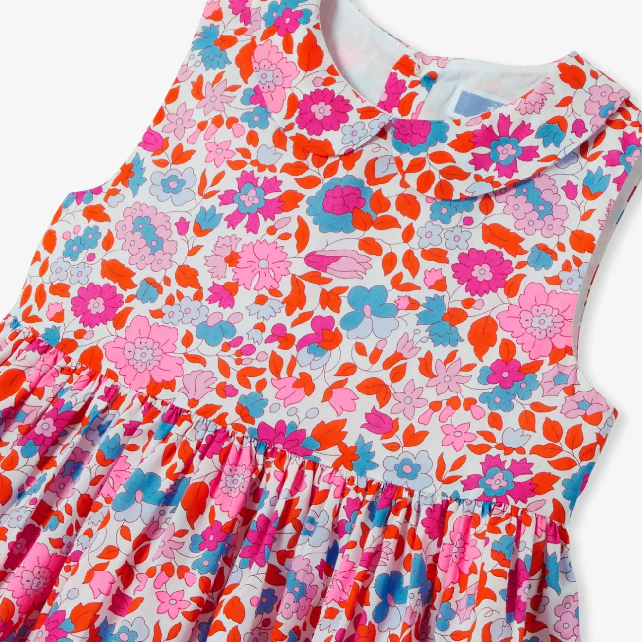 Robe-Jacadi Robe bébé fille en tissu Liberty - lore ORANGE/MULTICO