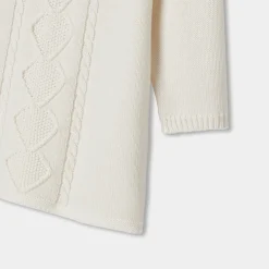 Robe-Jacadi Robe bébé fille en tricot - lore BLANC DOUX/MULTICO
