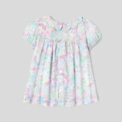 Robe-Jacadi Robe bébé fille manches courtes - lore BLANC/MULTICO