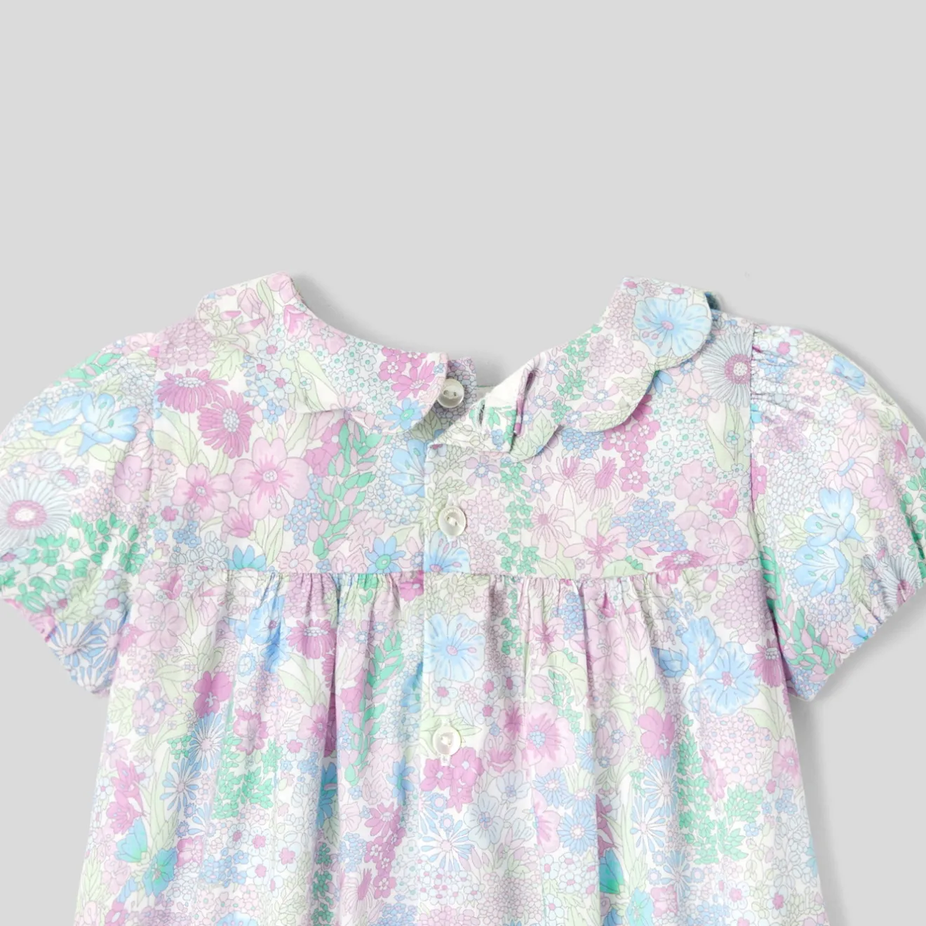 Robe-Jacadi Robe bébé fille manches courtes - lore BLANC/MULTICO