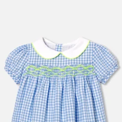 Robe-Jacadi Robe bébé fille manches courtes - BLEU/BLANC