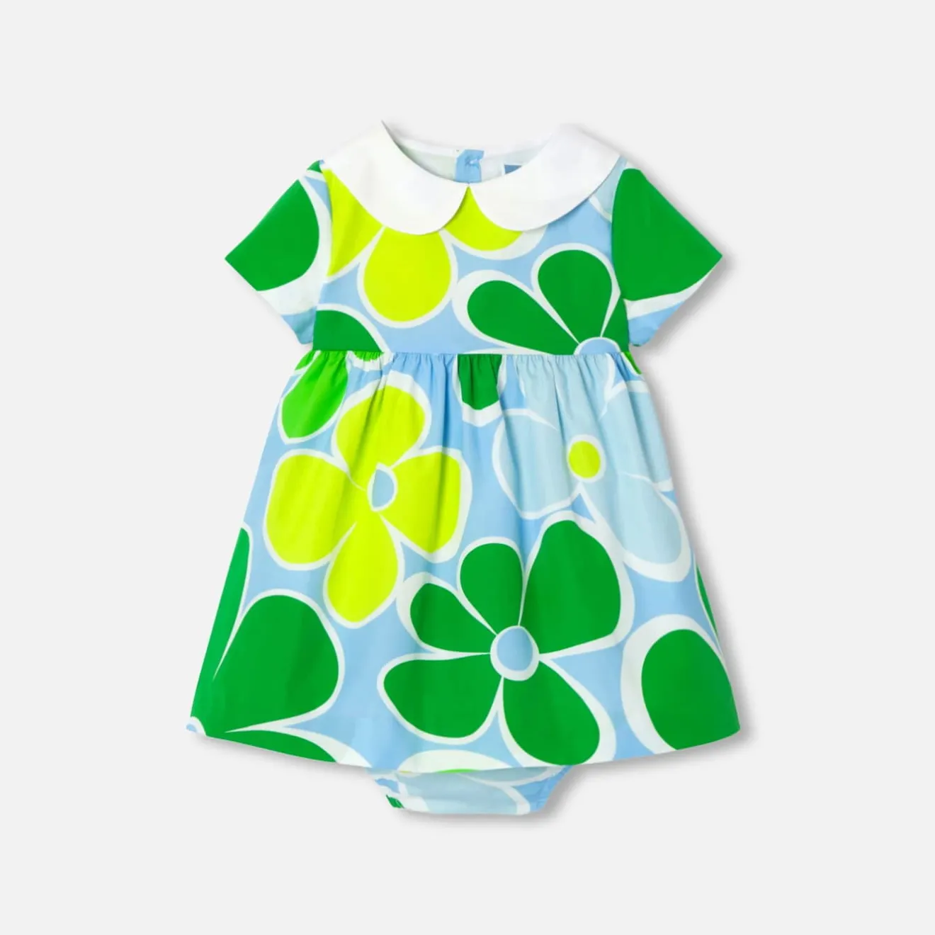 Robe-Jacadi Robe bébé fille manches courtes - lore BLANC/MULTICO