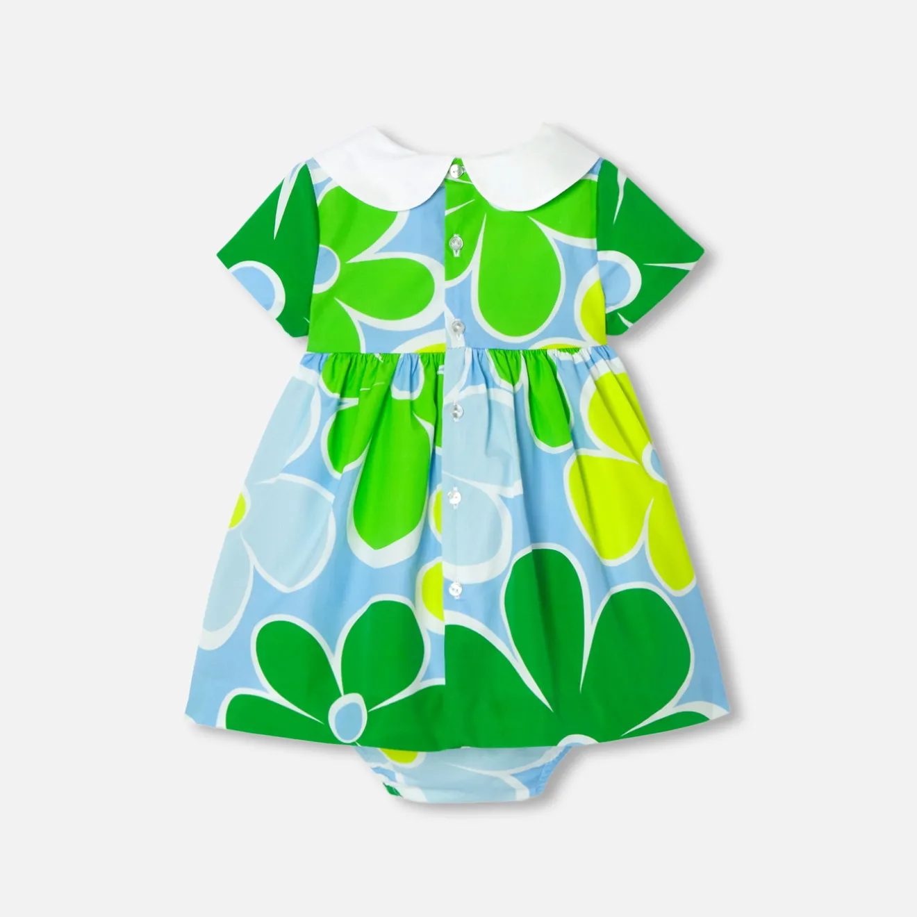 Robe-Jacadi Robe bébé fille manches courtes - lore BLANC/MULTICO