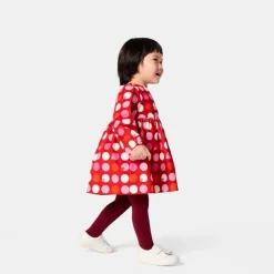 Robe-Jacadi Robe bébé fille manches longues - lore ROUGE/MULTICO