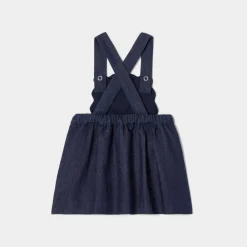 Robe-Jacadi Robe chasuble bébé fille en jean - DENIM FONCE