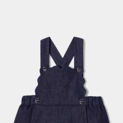 Robe-Jacadi Robe chasuble bébé fille en jean - DENIM FONCE