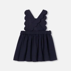 Robe-Jacadi Robe chasuble bébé fille en milano - marine MARINE JACADI