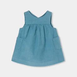 Robe-Jacadi Robe chasuble bébé fille en velours - BALTIQUE
