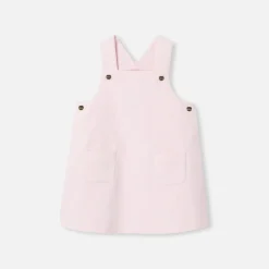 Robe-Jacadi Robe chasuble bébé fille en velours - rose poudre ROSE POUDRE JACADI
