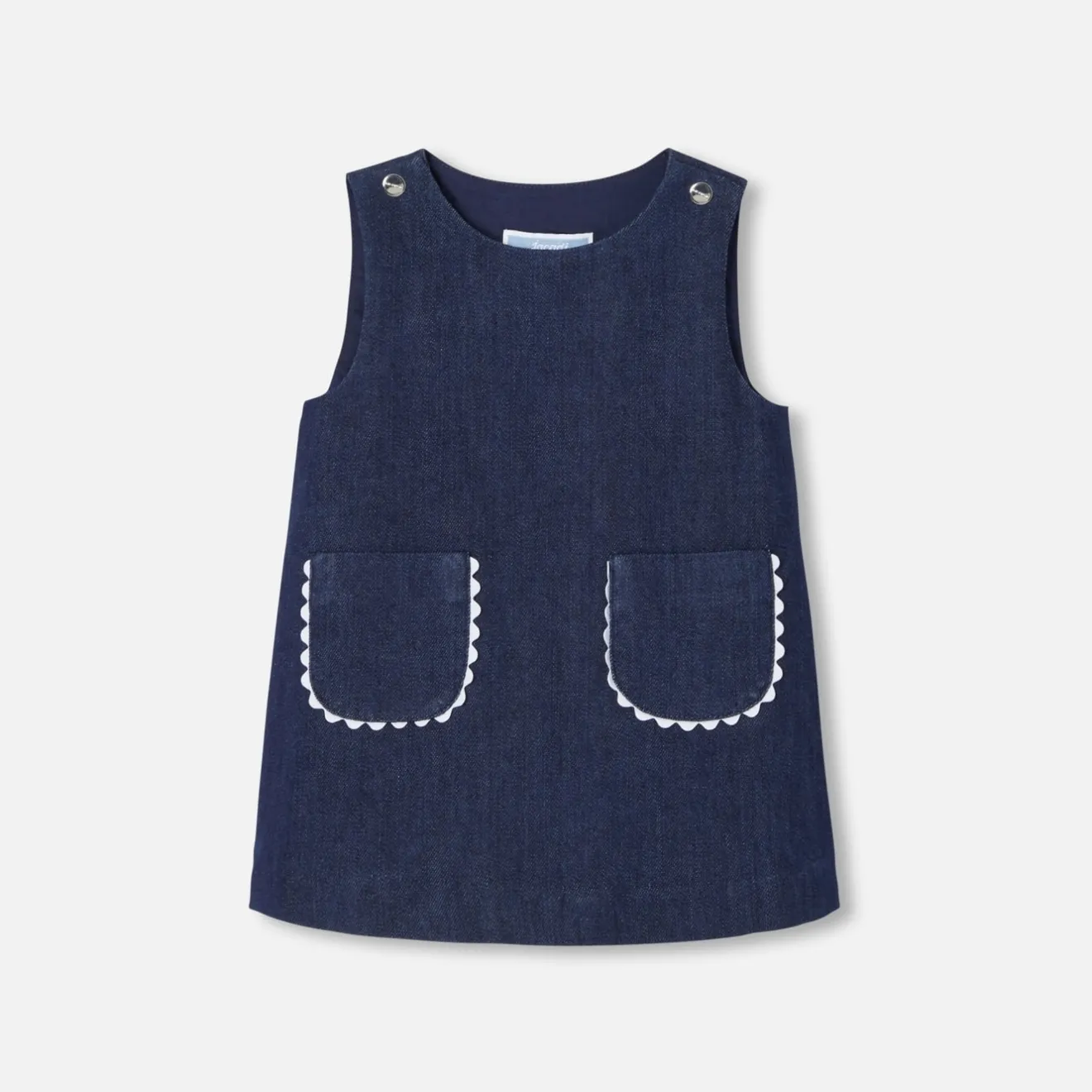Robe-Jacadi Robe chasuble bébé fille en denim - DENIM FONCE
