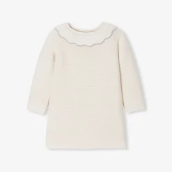 Robe-Jacadi Robe en tricot bébé fille - blanc doux BLANC DOUX JACADI