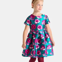 Robe Et Jupe-Jacadi Robe enfant fille en satin - lore BLEU/MULTICO