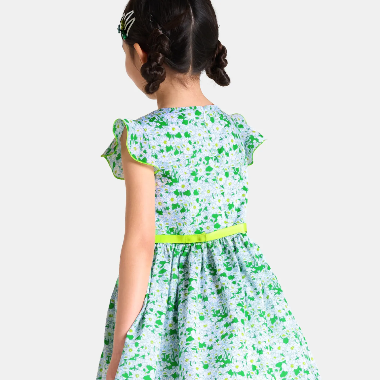 Robe Et Jupe-Jacadi Robe enfant fille en tissu Liberty BLANC/MULTICO