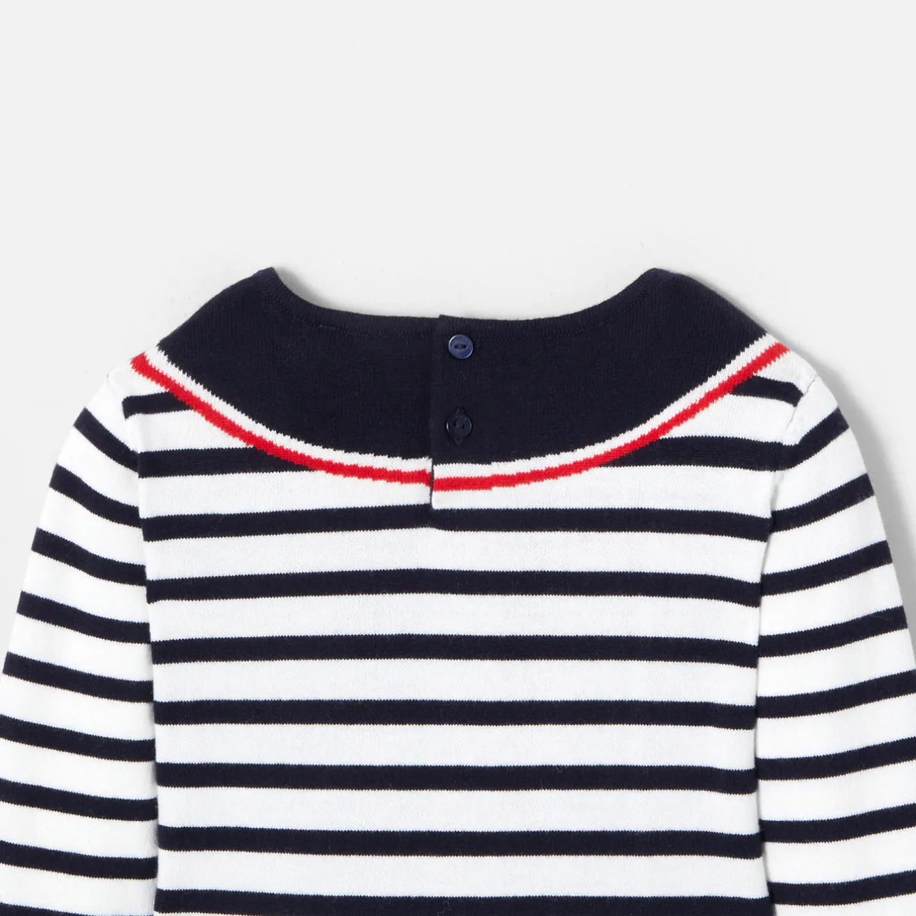 Robe Et Jupe-Jacadi Robe manches longues enfant fille - BLANC/MARINE