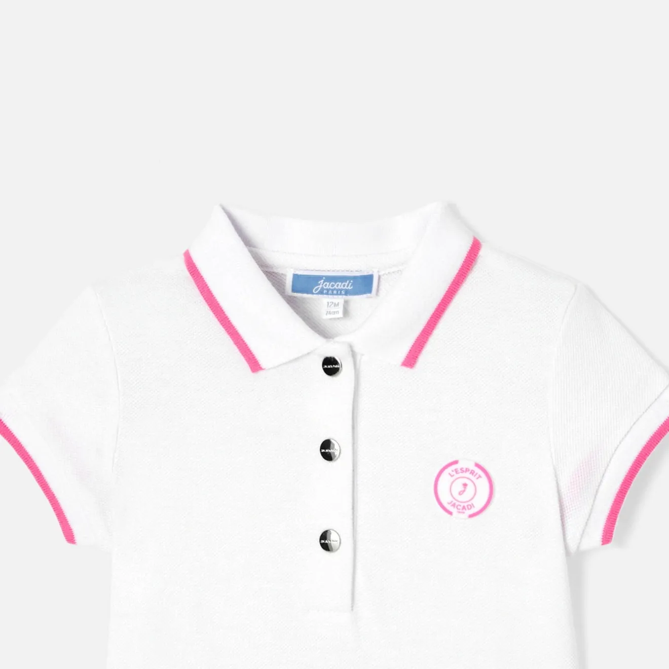 Robe-Jacadi Robe polo bébé fille - BLANC/ROSE