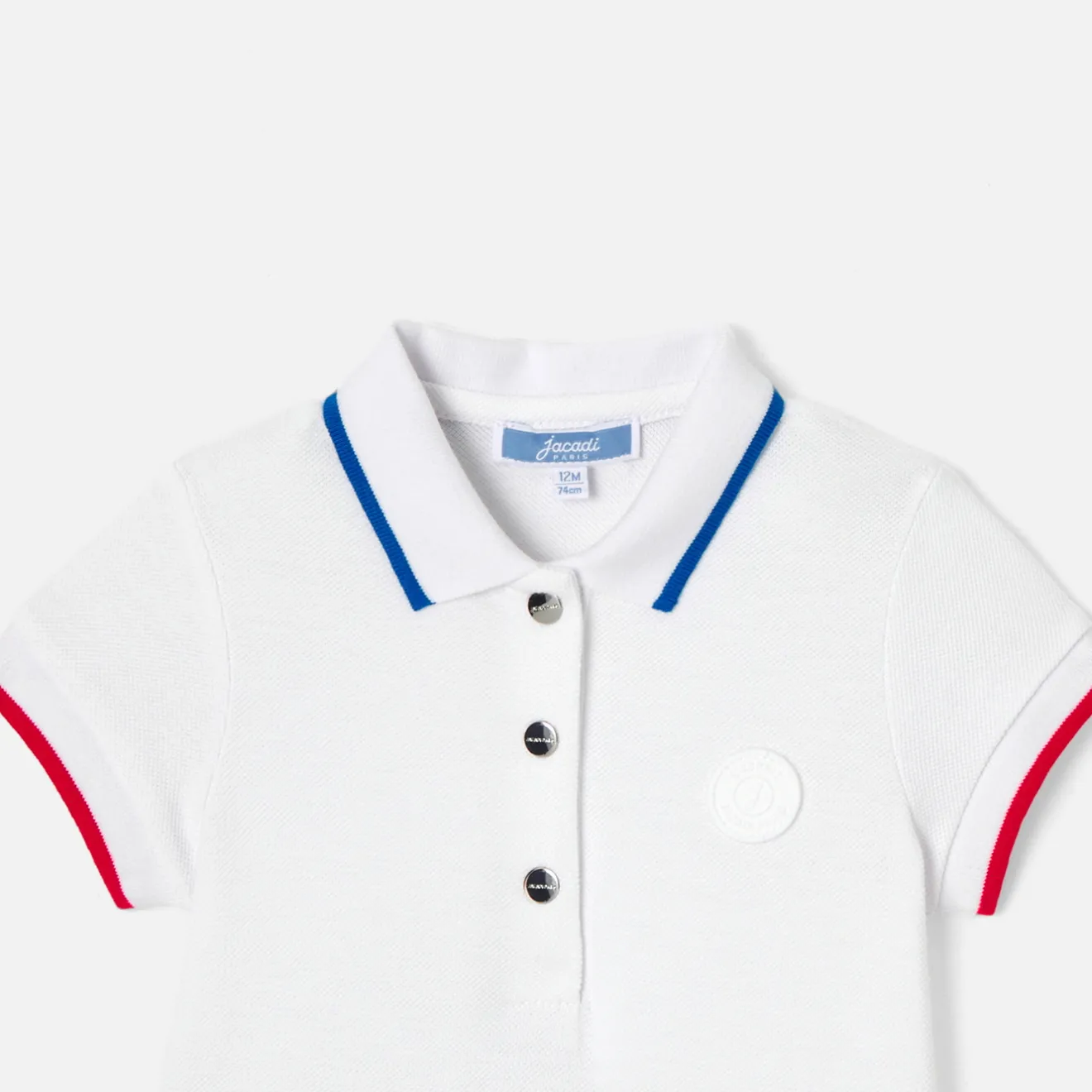 Robe-Jacadi Robe polo bébé fille - BLANC/ROUGE