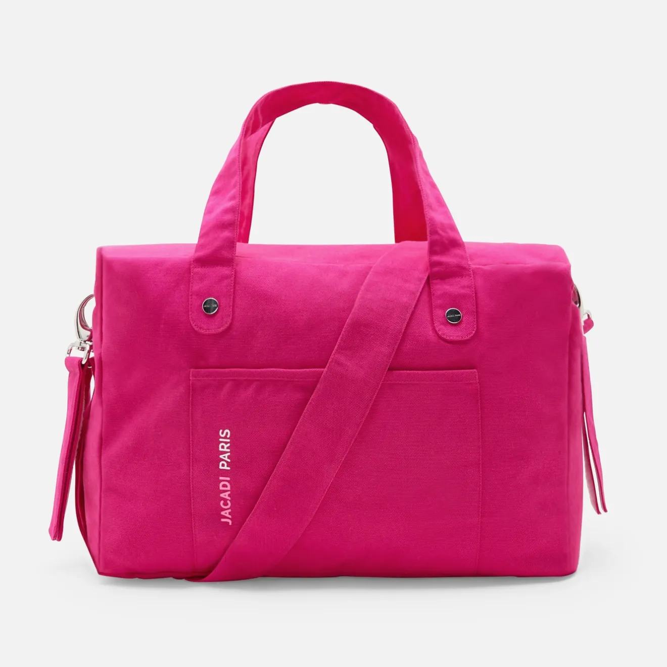 Sac À Langer, Trousse De Toilette|Sac À Langer Et Trousses De Toilette-Jacadi Sac à langer en coton canvas - ROSE FUSCHIA