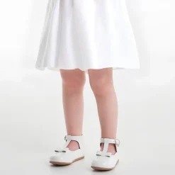 Babies, Charles Ix, Salomés Et Ballerines|Chaussures-Jacadi Salomés bébé fille en cuir lisse - blanc BLANC JACADI