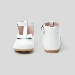 Babies, Charles Ix, Salomés Et Ballerines|Chaussures-Jacadi Salomés bébé fille en cuir lisse - blanc BLANC JACADI