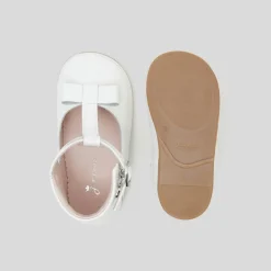 Babies, Charles Ix, Salomés Et Ballerines|Chaussures-Jacadi Salomés bébé fille en cuir lisse - blanc BLANC JACADI