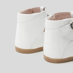 Babies, Charles Ix, Salomés Et Ballerines|Chaussures-Jacadi Salomés bébé fille en cuir lisse - blanc BLANC JACADI