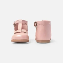 Babies, Charles Ix, Salomés Et Ballerines|Chaussures-Jacadi Salomés bébé fille en cuir lisse - ROSE