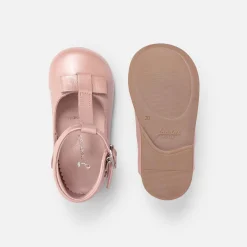 Babies, Charles Ix, Salomés Et Ballerines|Chaussures-Jacadi Salomés bébé fille en cuir lisse - ROSE