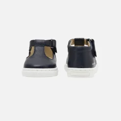 Nu-Pieds-Jacadi Salomés bébé garçon en cuir grainé - marine MARINE JACADI