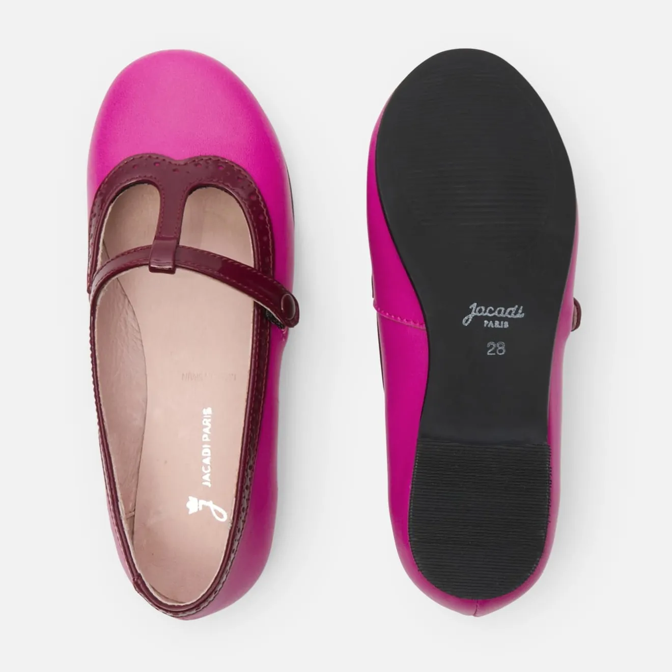 Babies, Charles Ix, Salomés Et Ballerines|Chaussures-Jacadi Salomés enfant fille en cuir - ROSE