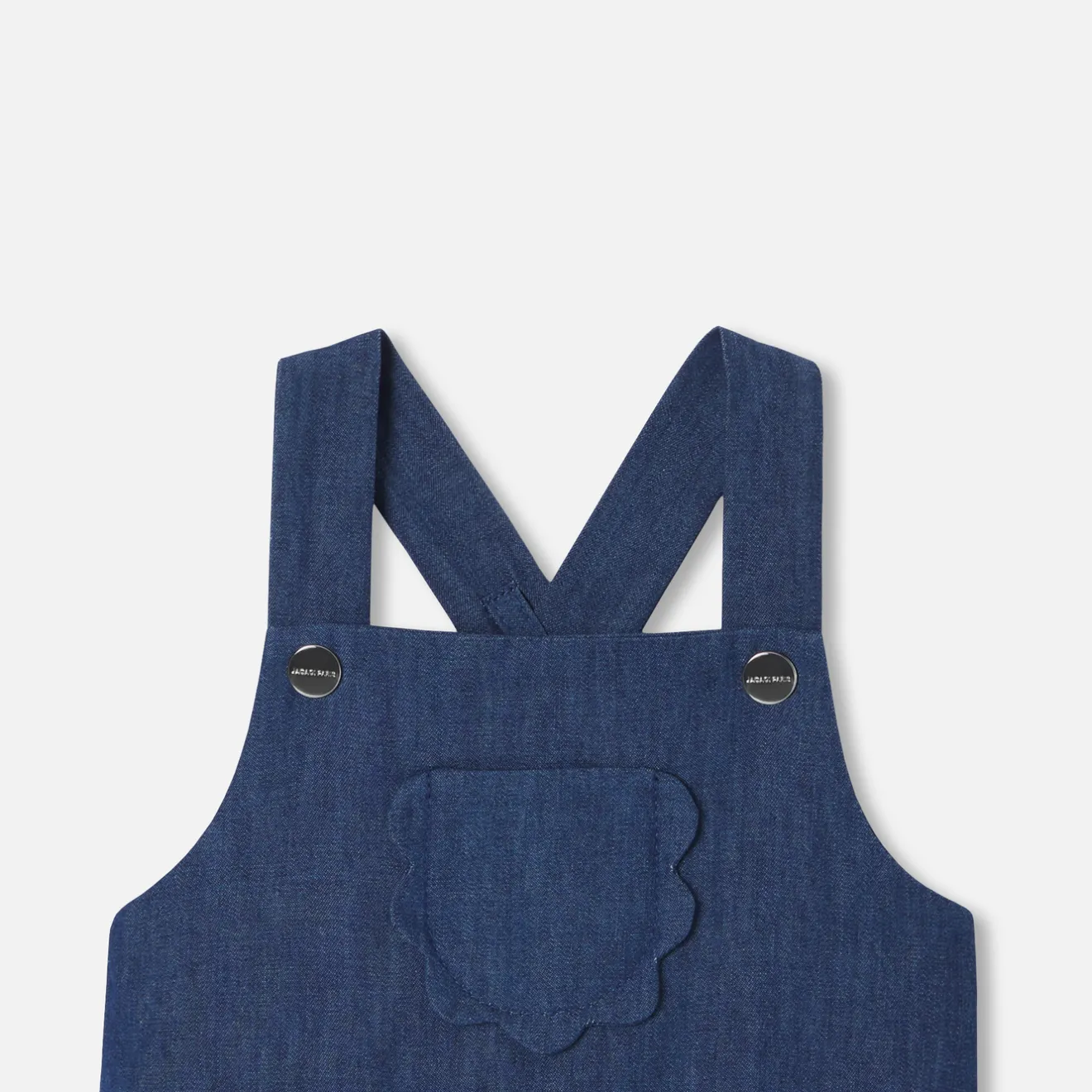 Combinaison, Barboteuse Et Ensemble-Jacadi Salopette bébé fille en jean souple - DENIM FONCE