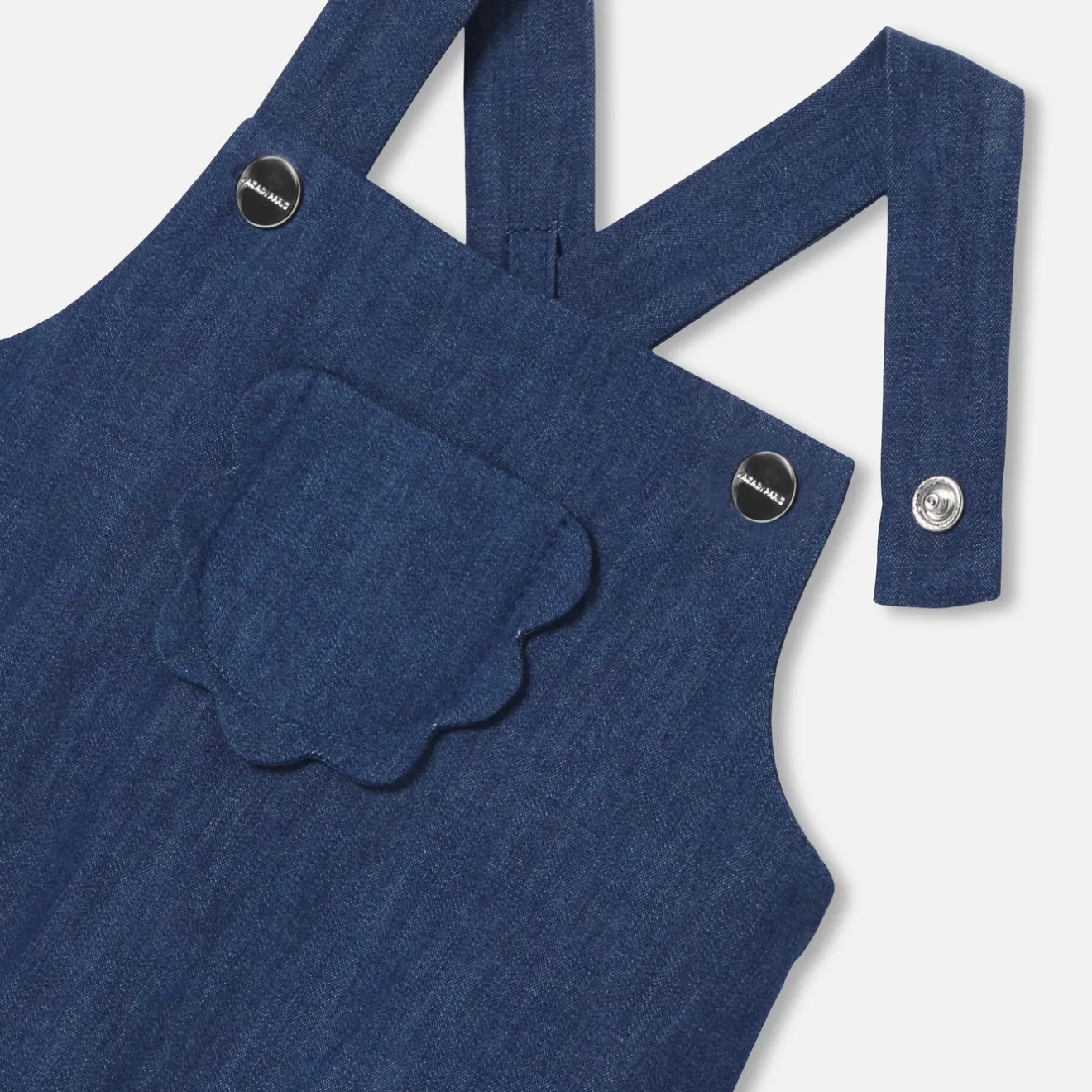 Combinaison, Barboteuse Et Ensemble-Jacadi Salopette bébé fille en jean souple - DENIM FONCE