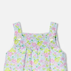 Combinaison, Barboteuse Et Ensemble-Jacadi Salopette bébé fille en tissu Liberty - lore BLANC/MULTICO