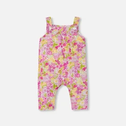 Combinaison, Barboteuse Et Ensemble-Jacadi Salopette bébé fille en Tissu Liberty - lore ROSE/MULTICO