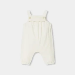 Combinaison, Barboteuse Et Ensemble-Jacadi Salopette bébé fille en velours - blanc doux BLANC DOUX JACADI