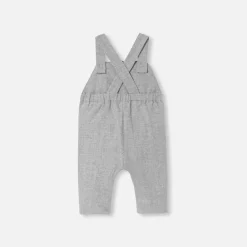 Combinaison, Barboteuse Et Ensemble-Jacadi Salopette bébé garçon en flanelle - gris chine clair GRIS CHINE CLAIR JACADI