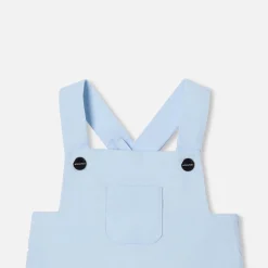 Combinaison, Barboteuse Et Ensemble-Jacadi Salopette bébé garçon en velours - BLEU PALE