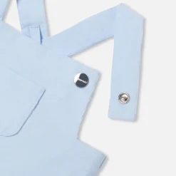 Combinaison, Barboteuse Et Ensemble-Jacadi Salopette bébé garçon en velours - BLEU PALE