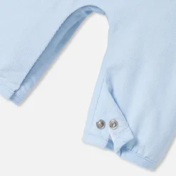 Combinaison, Barboteuse Et Ensemble-Jacadi Salopette bébé garçon en velours - BLEU PALE
