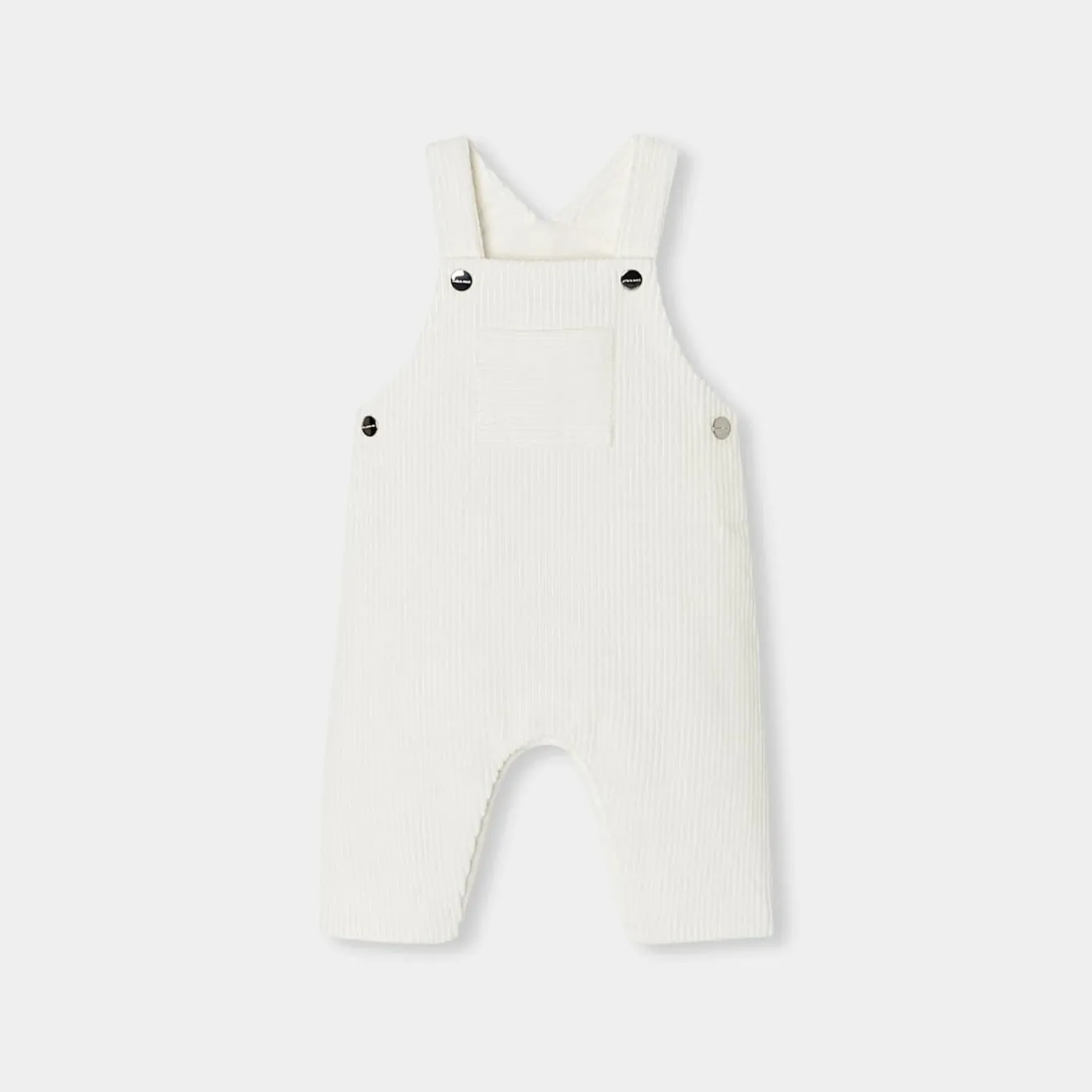 Combinaison, Barboteuse Et Ensemble-Jacadi Salopette bébé garçon en velours - blanc doux BLANC DOUX JACADI