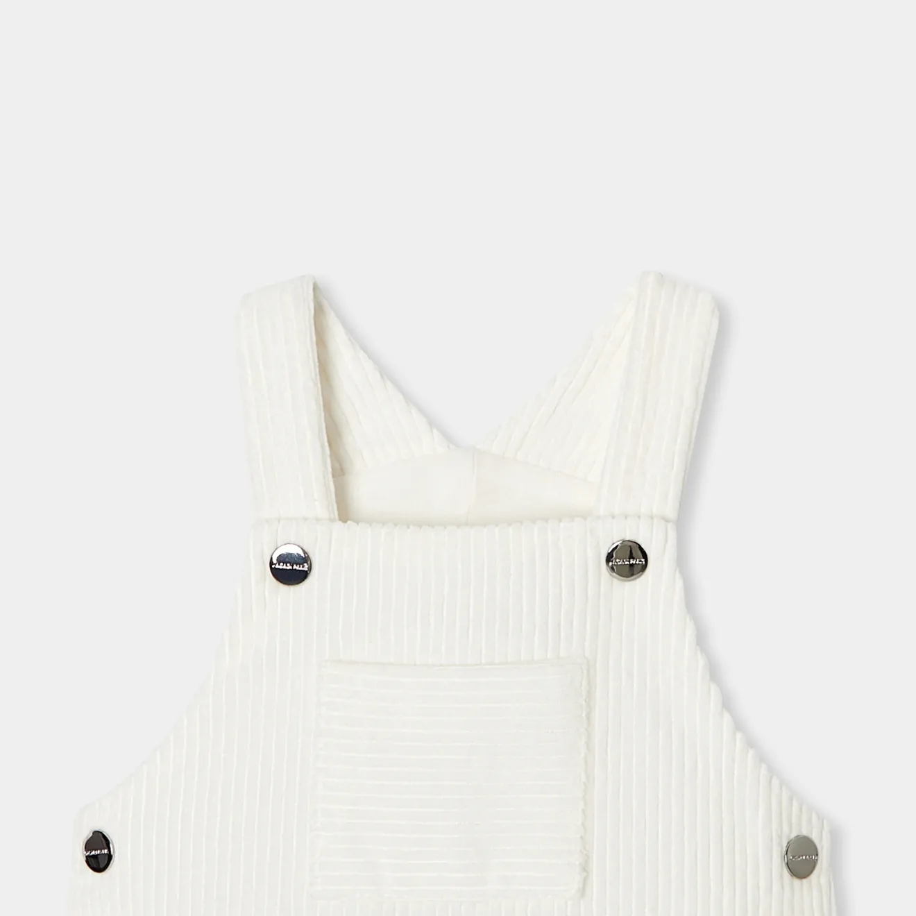 Combinaison, Barboteuse Et Ensemble-Jacadi Salopette bébé garçon en velours - blanc doux BLANC DOUX JACADI